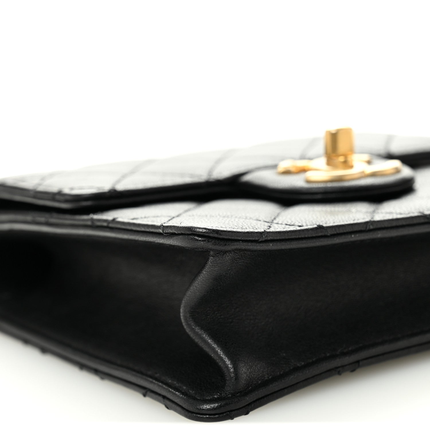 Chanel Goatskin Quilted Chic Pearls Flap Black 9 of 10