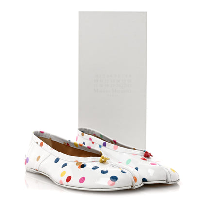 Maison Margiela Coated Canvas Confetti Printed New Ballerina Flats 39 White Multicolor 10 of 10