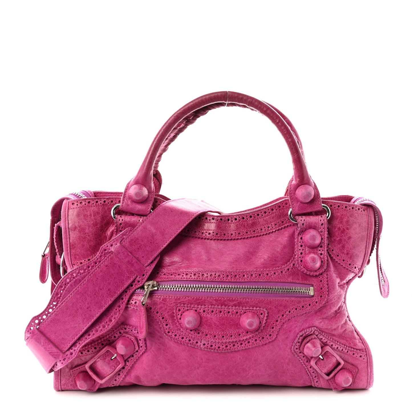 Agneau Giant Brogues Hardware City Magenta