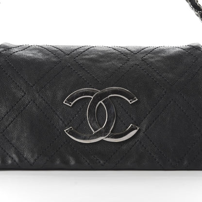 Chanel Calfskin Diamond Stitch Accordion Flap Black 10 of 10