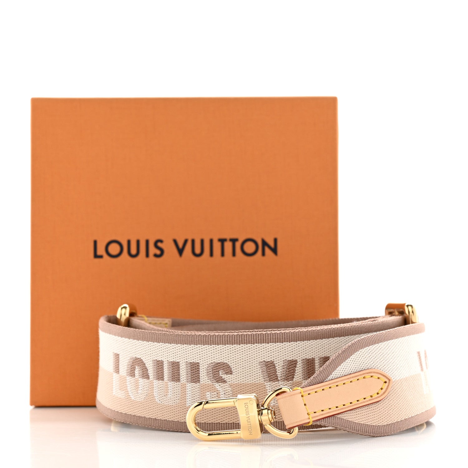 Louis Vuitton Jacquard Neverfull BB Shoulder Strap Beige Brown 5 of 5