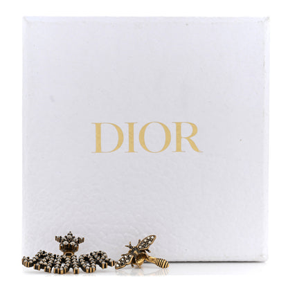 Christian Dior Metal Crystal J'Adior Earrings Aged Gold 5 of 5