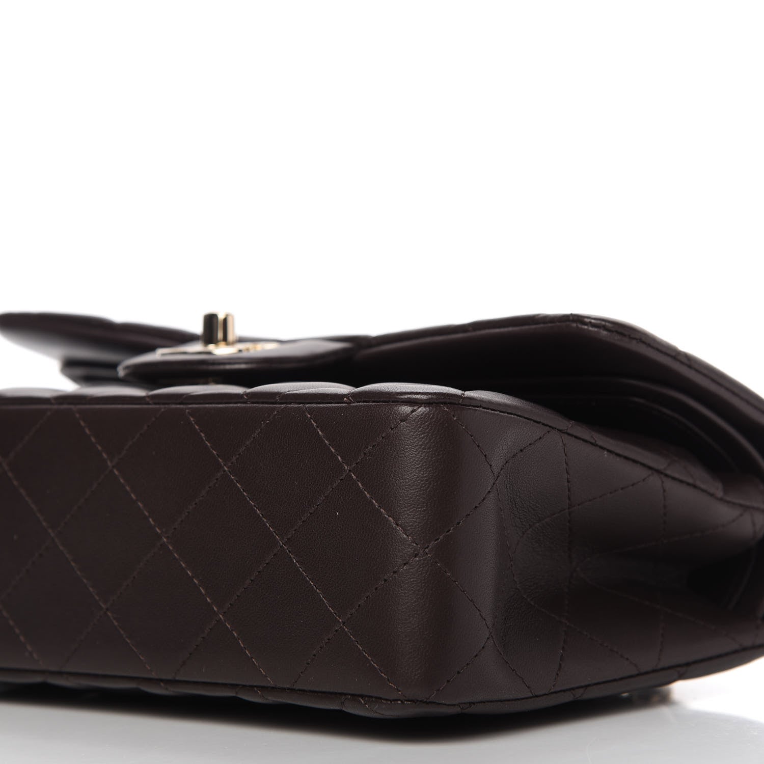 Chanel Lambskin Quilted Small Double Flap Brown 7 of 11