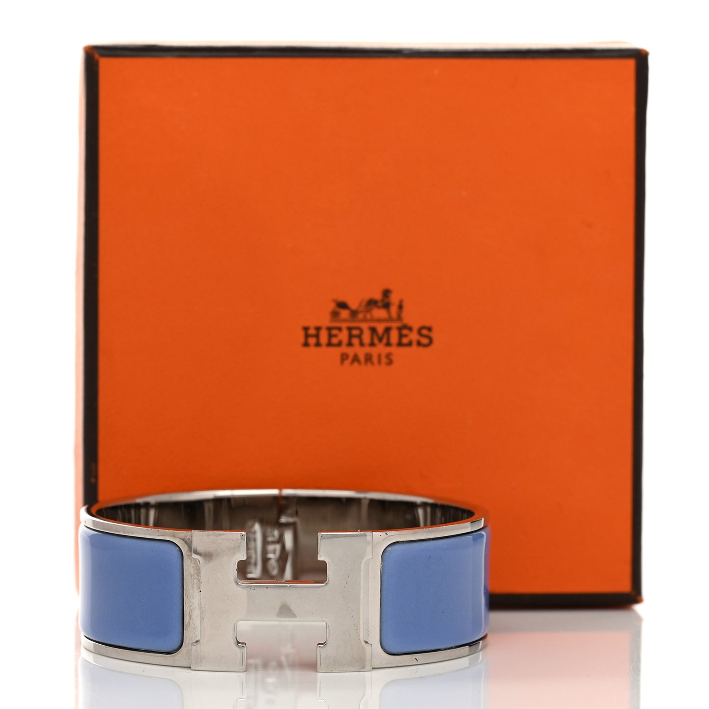 Enamel Wide Clic Clac H Bracelet PM Periwinkle