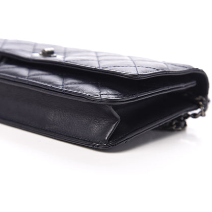 Chanel Aged Calfskin Quilted Reissue Wallet On Chain WOC Navy 9 of 10