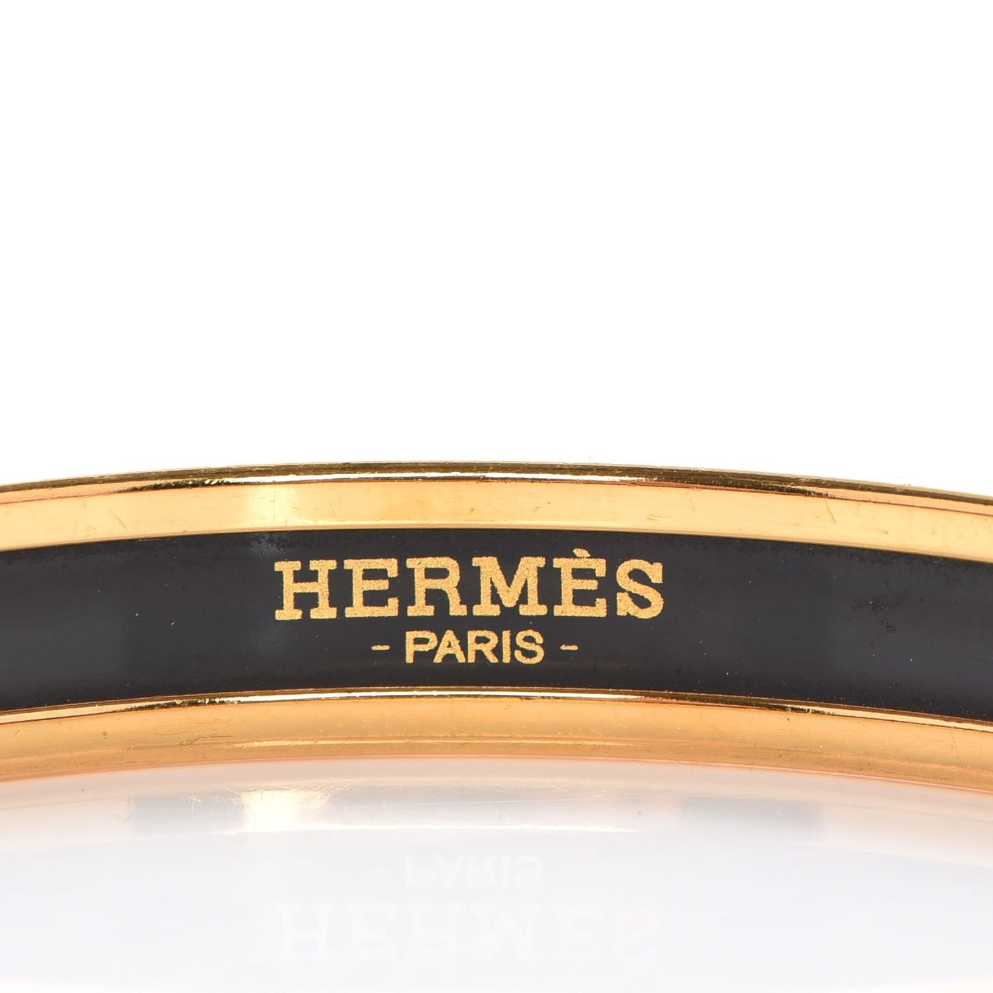 Enamel Printed Narrow Caleche Bracelet 65 Rouge H