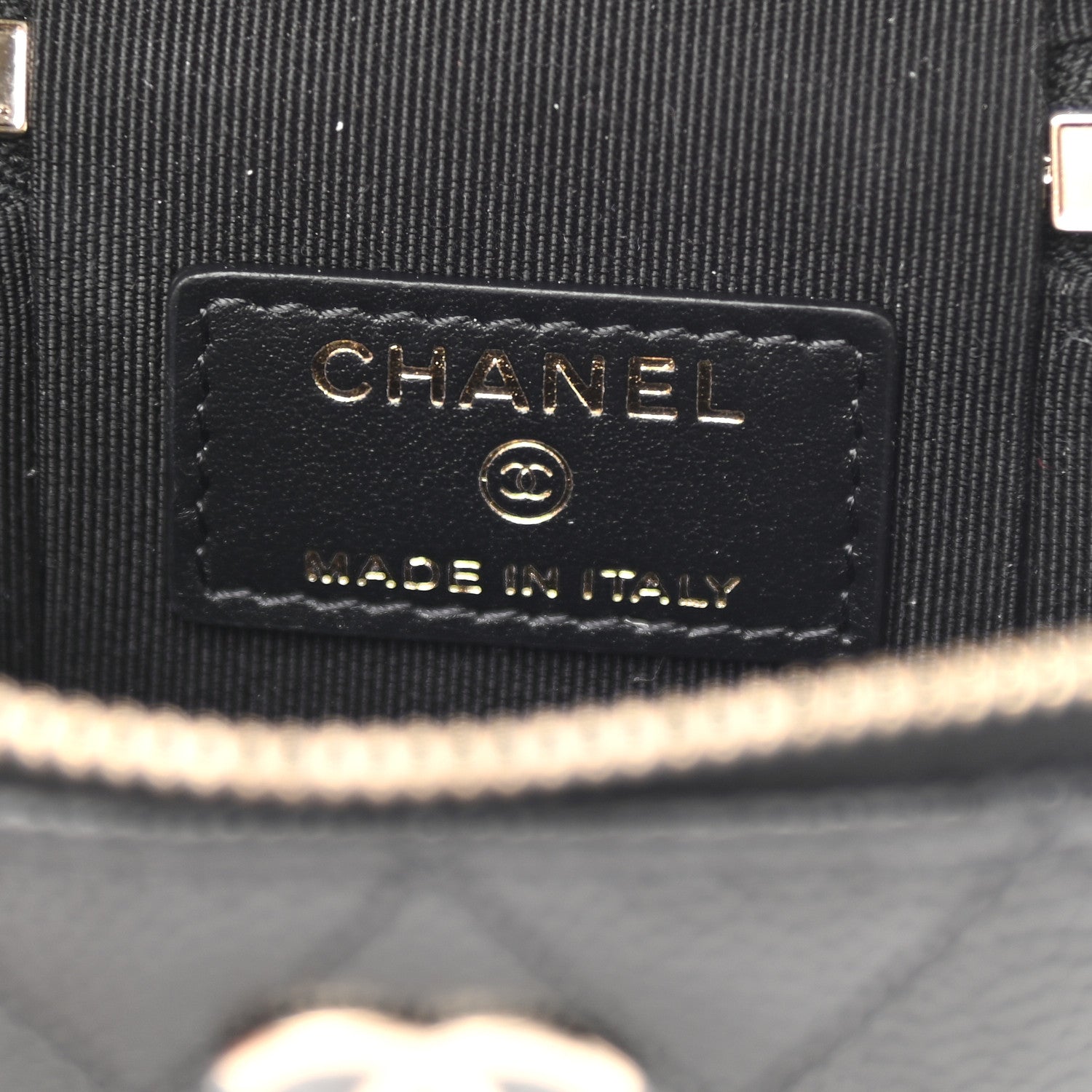 Chanel Caviar Quilted Small Handle With Care Vanity Case With Chain Black 5 of 8