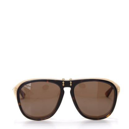 Gucci Acetate Flip Up Sunglasses GG0087S Havana 2 of 9