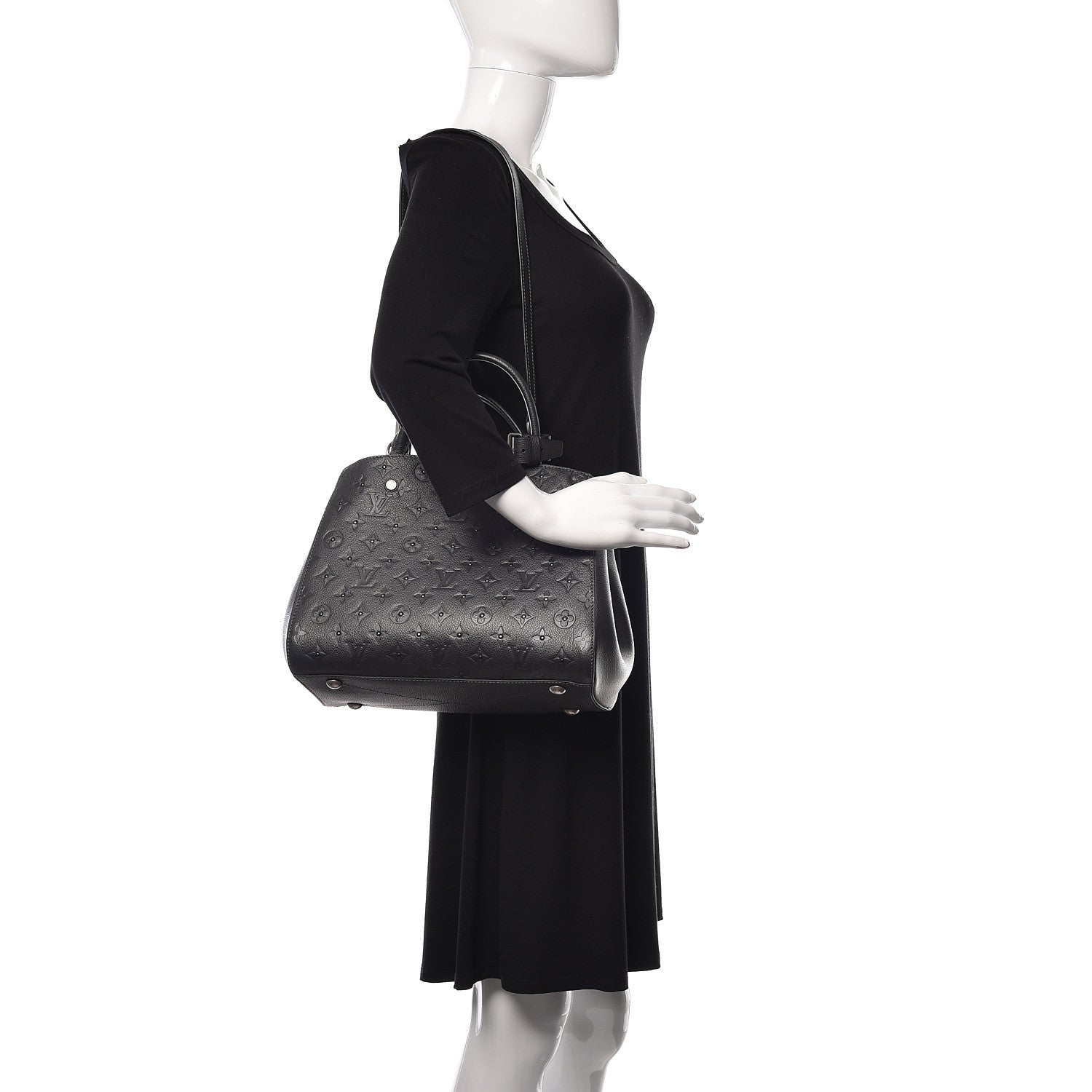 Louis Vuitton Empreinte Studded Montaigne MM Platine 2 of 12