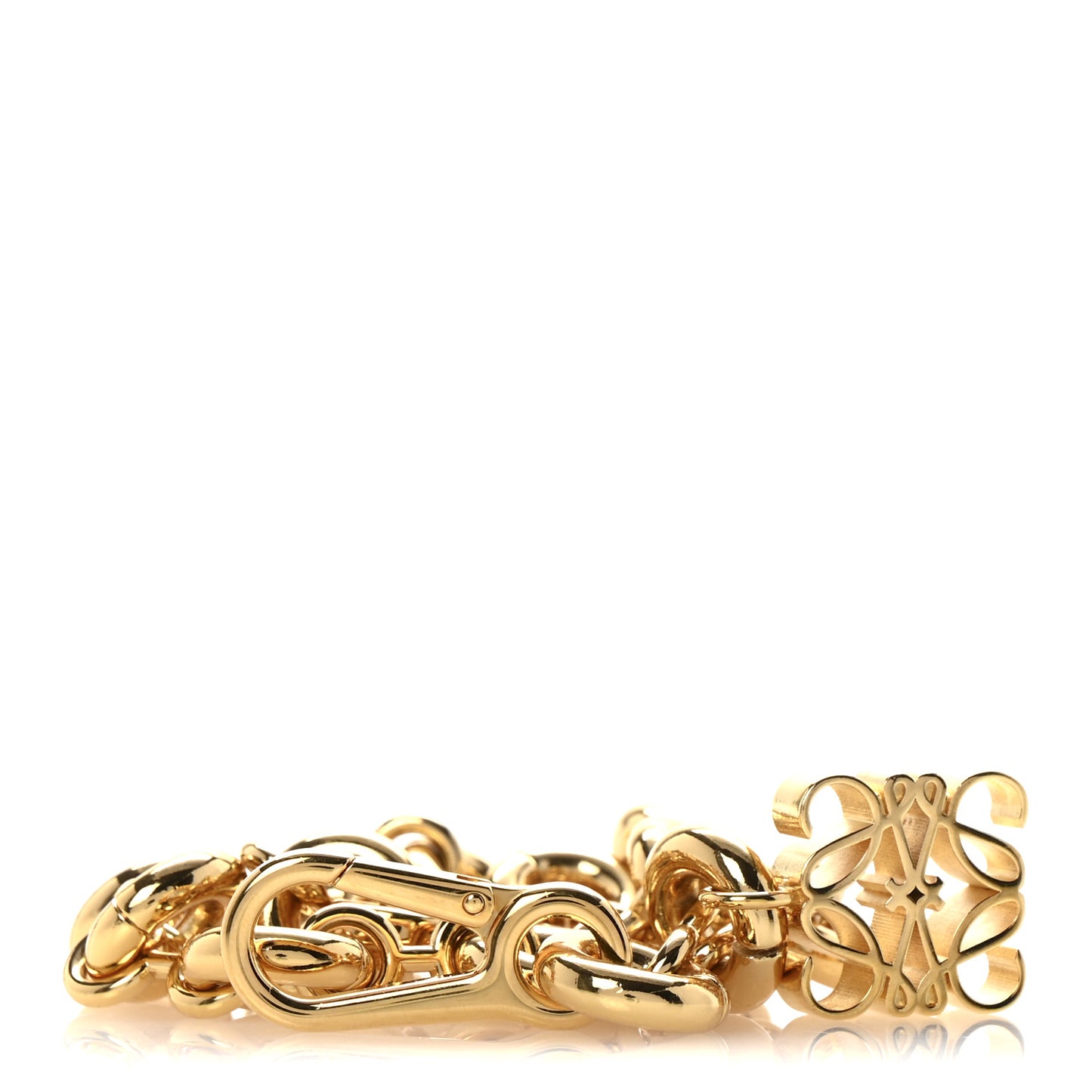 Brass Anagram Donut Chain Shoulder Strap Gold