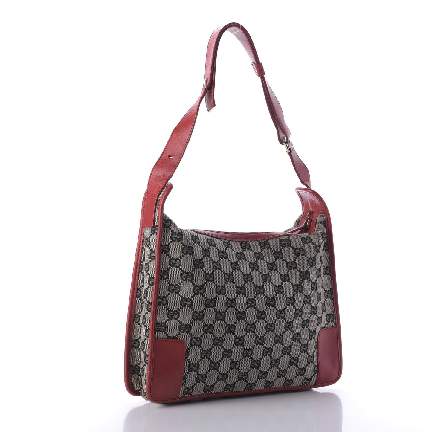 Monogram Shoulder Bag Black Red