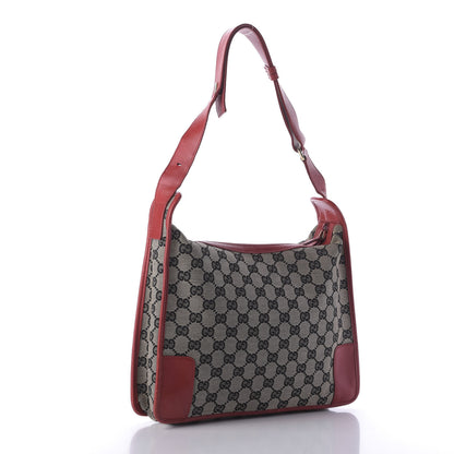 Gucci Monogram Shoulder Bag Black Red 3 of 9