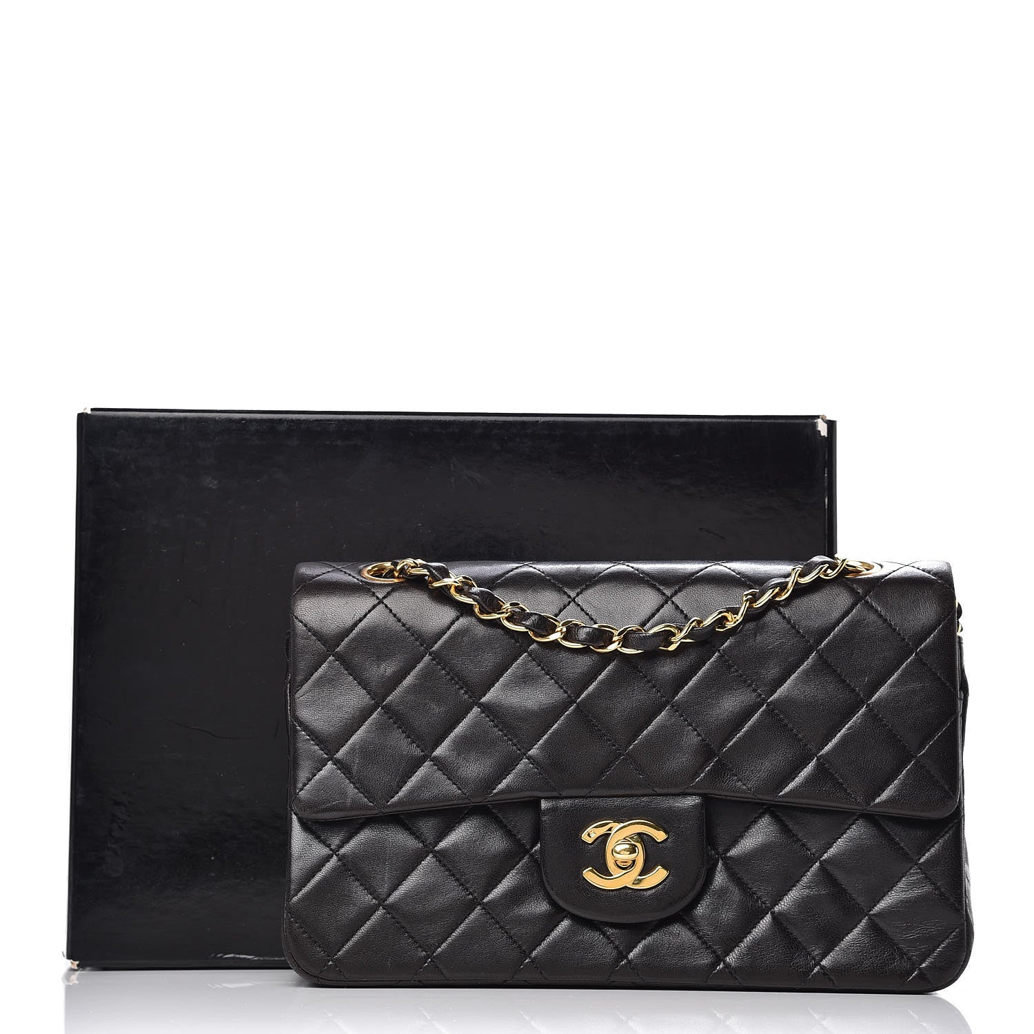 Chanel Lambskin Quilted Small Double Flap Black 11 of 11