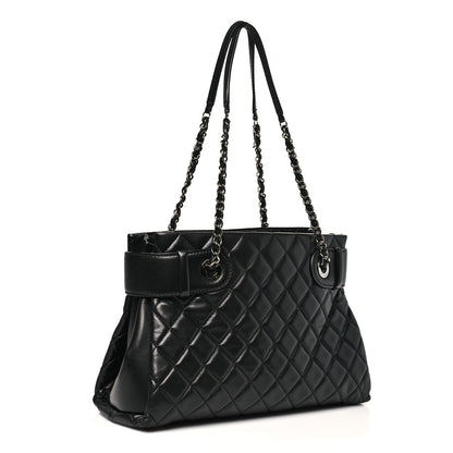 Chanel Lambskin Quilted Small Coco Loop Tote Black 3 of 10