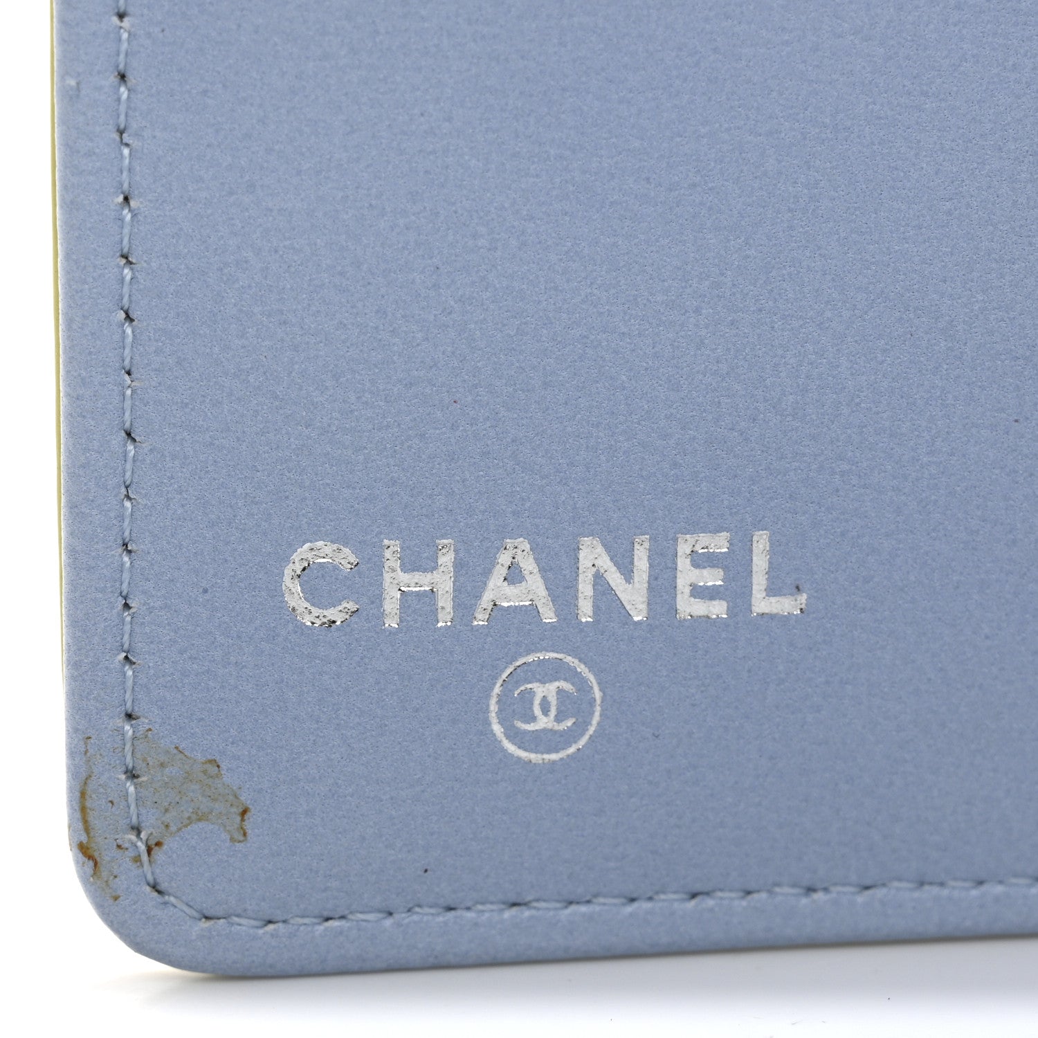 Chanel Patent Calfskin Lucky Symbols Yen Wallet Light Blue 6 of 13