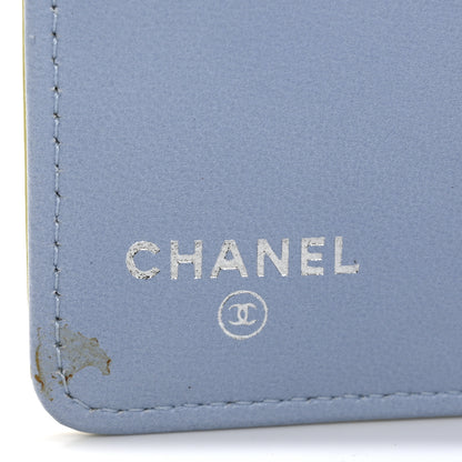 Chanel Patent Calfskin Lucky Symbols Yen Wallet Light Blue 6 of 13