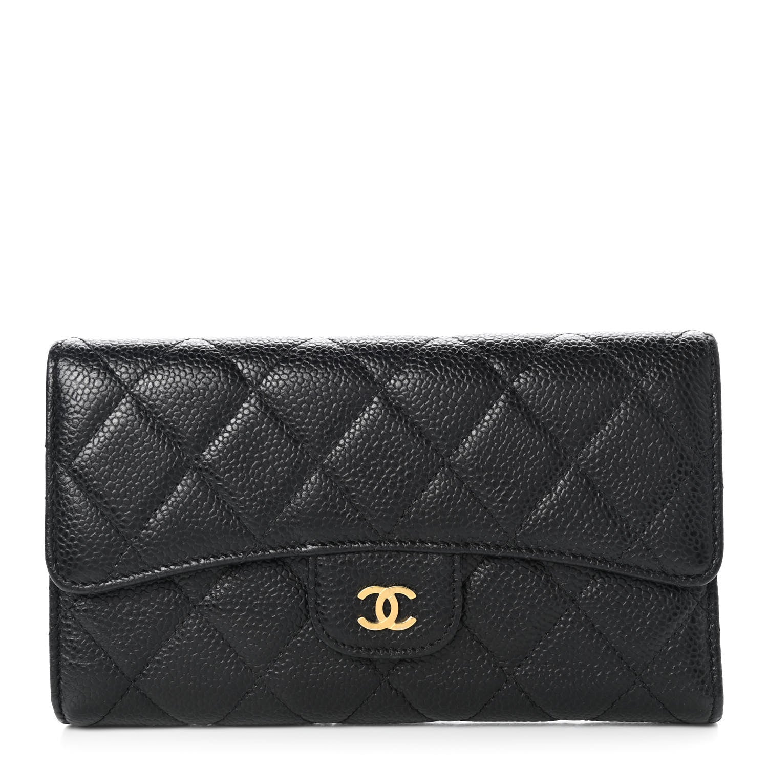 Chanel Caviar Quilted Large Flap Wallet Black 1 of 10