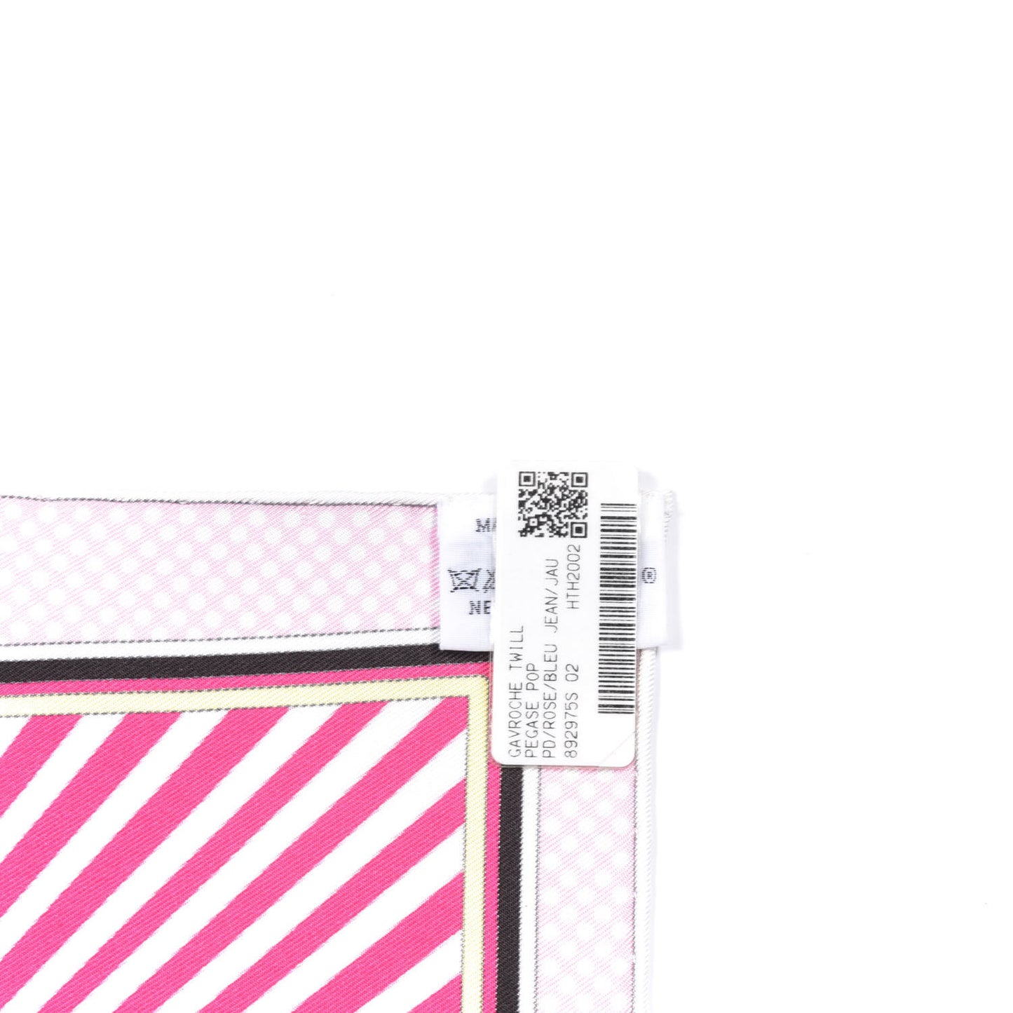 Silk Pegase Pop Pocket Square Rose Bleu Jean Jaune