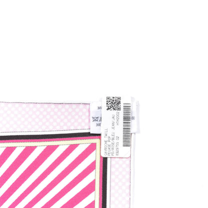 Hermes Silk Pegase Pop Pocket Square Rose Bleu Jean Jaune 2 of 4