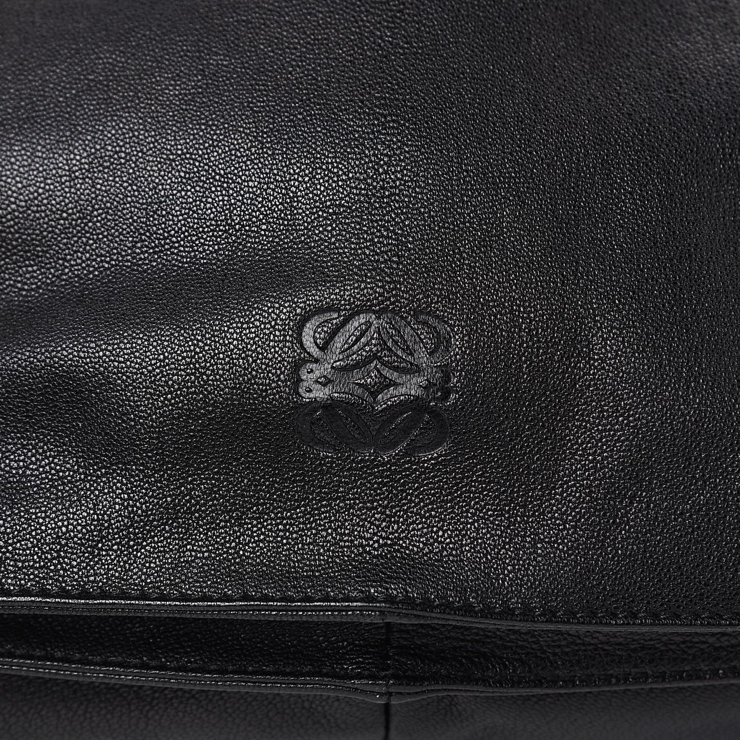 Calfskin Drawstring Bag Black