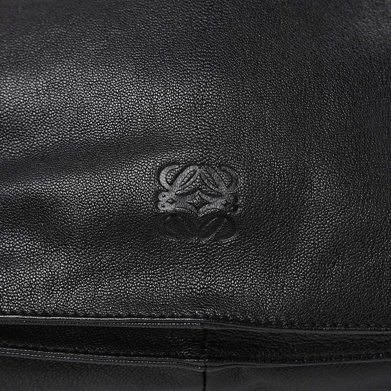 Loewe Calfskin Drawstring Bag Black 9 of 9