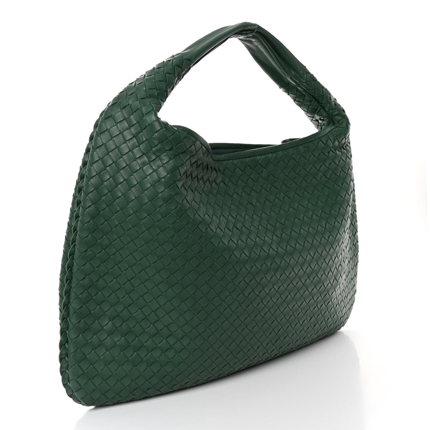 Nappa Intrecciato Medium Veneta Hobo Irish Green