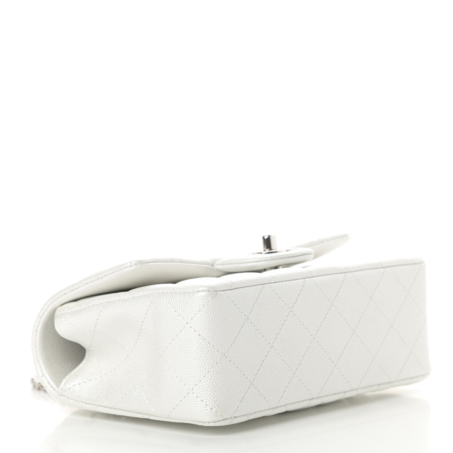 Chanel Iridescent Caviar Quilted Mini Top Handle Rectangular Flap White 4 of 11