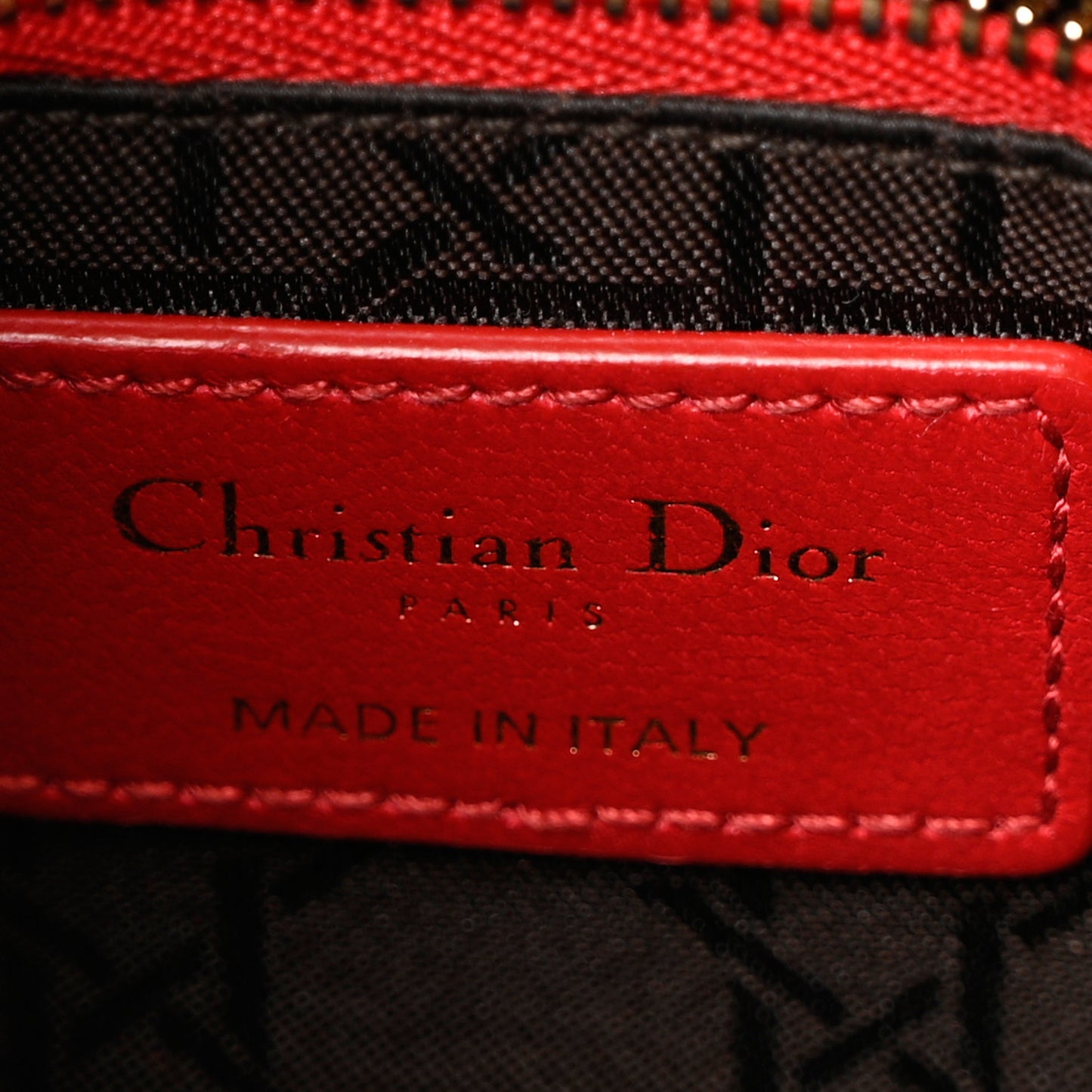 Lambskin Cannage Mini Lady Dior Red