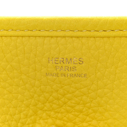 Hermes Taurillon Clemence Evelyne III PM Lime 6 of 12