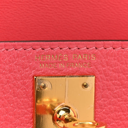 Hermes Chevre Mysore Mini Kelly Sellier 20 Rose Lipstick 6 of 17