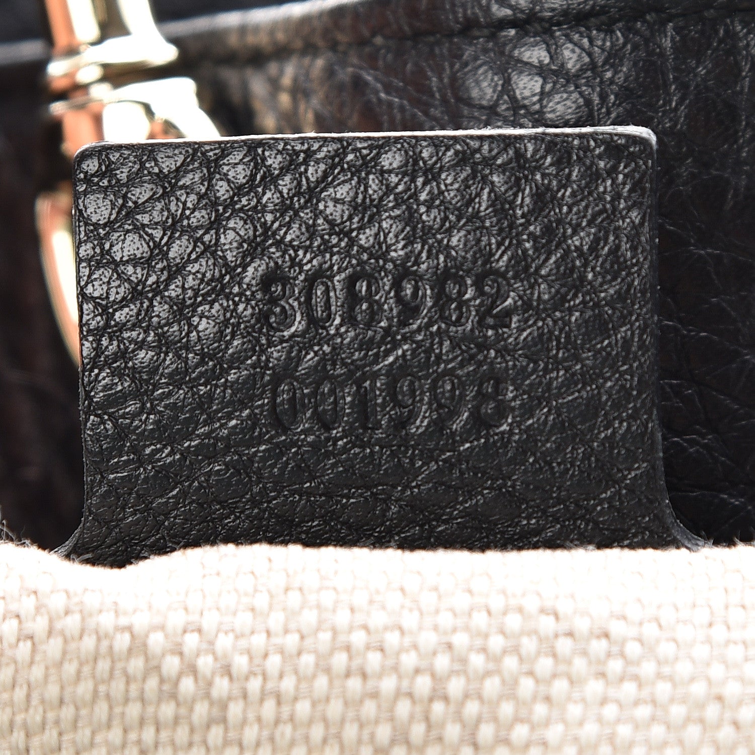 Gucci Pebbled Calfskin Medium Soho Chain Shoulder Bag Black 9 of 14