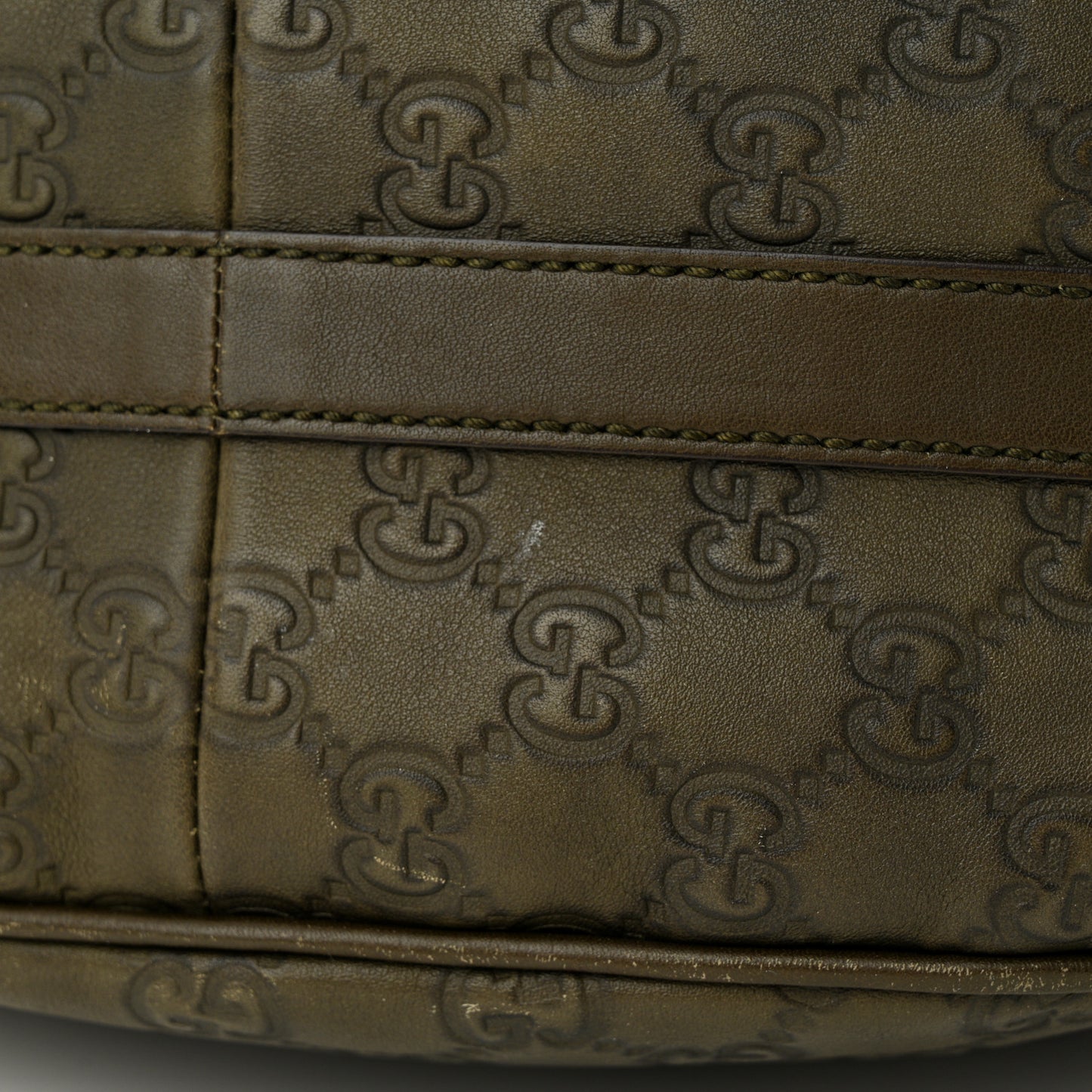 Guccissima Medium GG Twins Hobo Olive Green