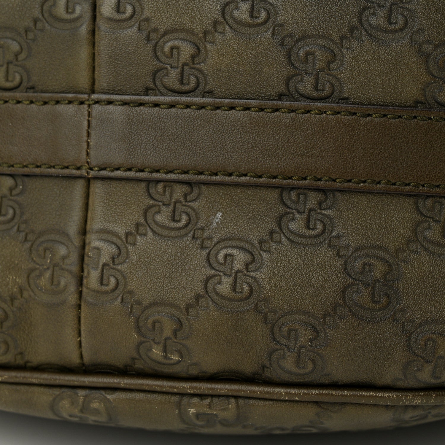 Gucci Guccissima Medium GG Twins Hobo Olive Green 17 of 18