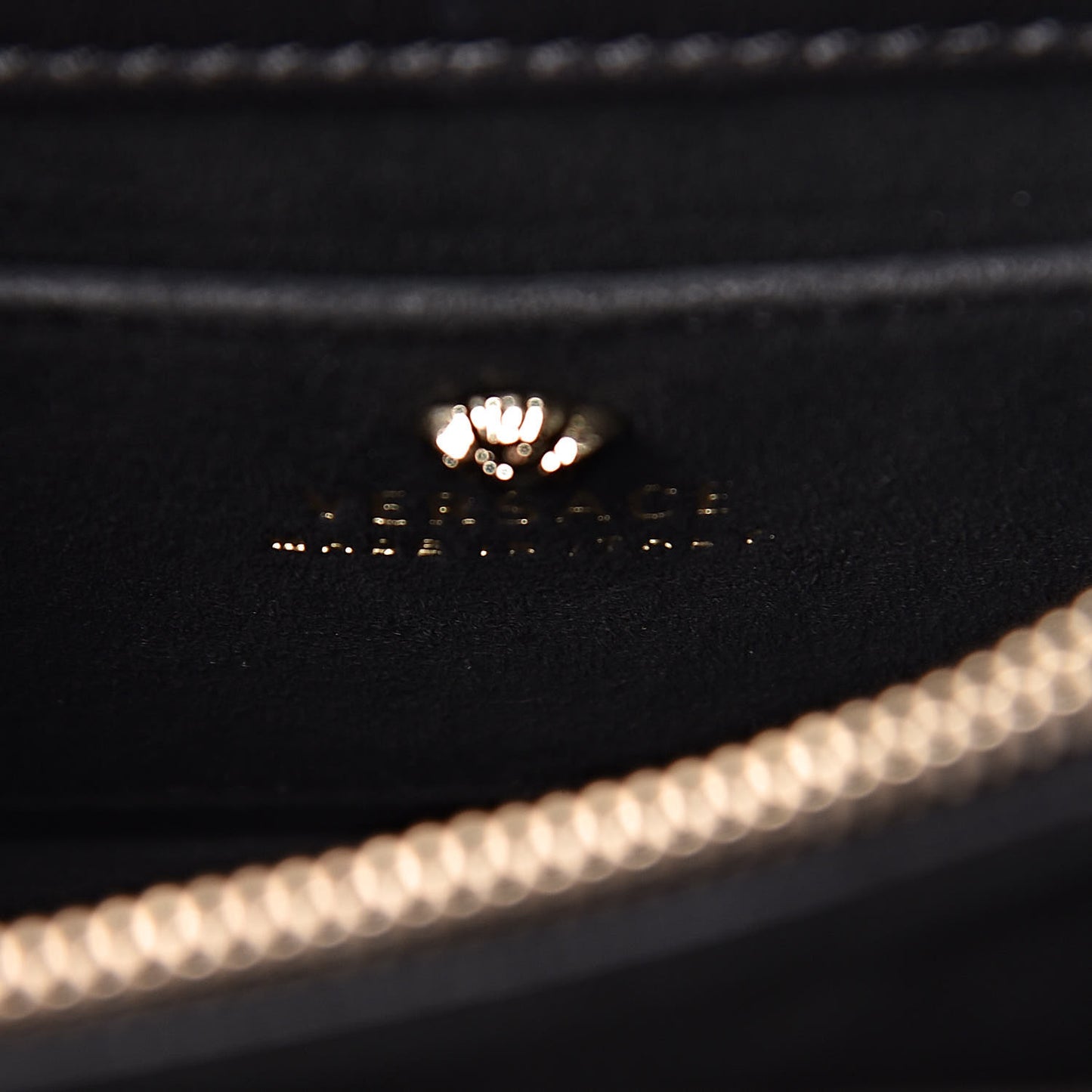 Patent Small Diamante Flap Black