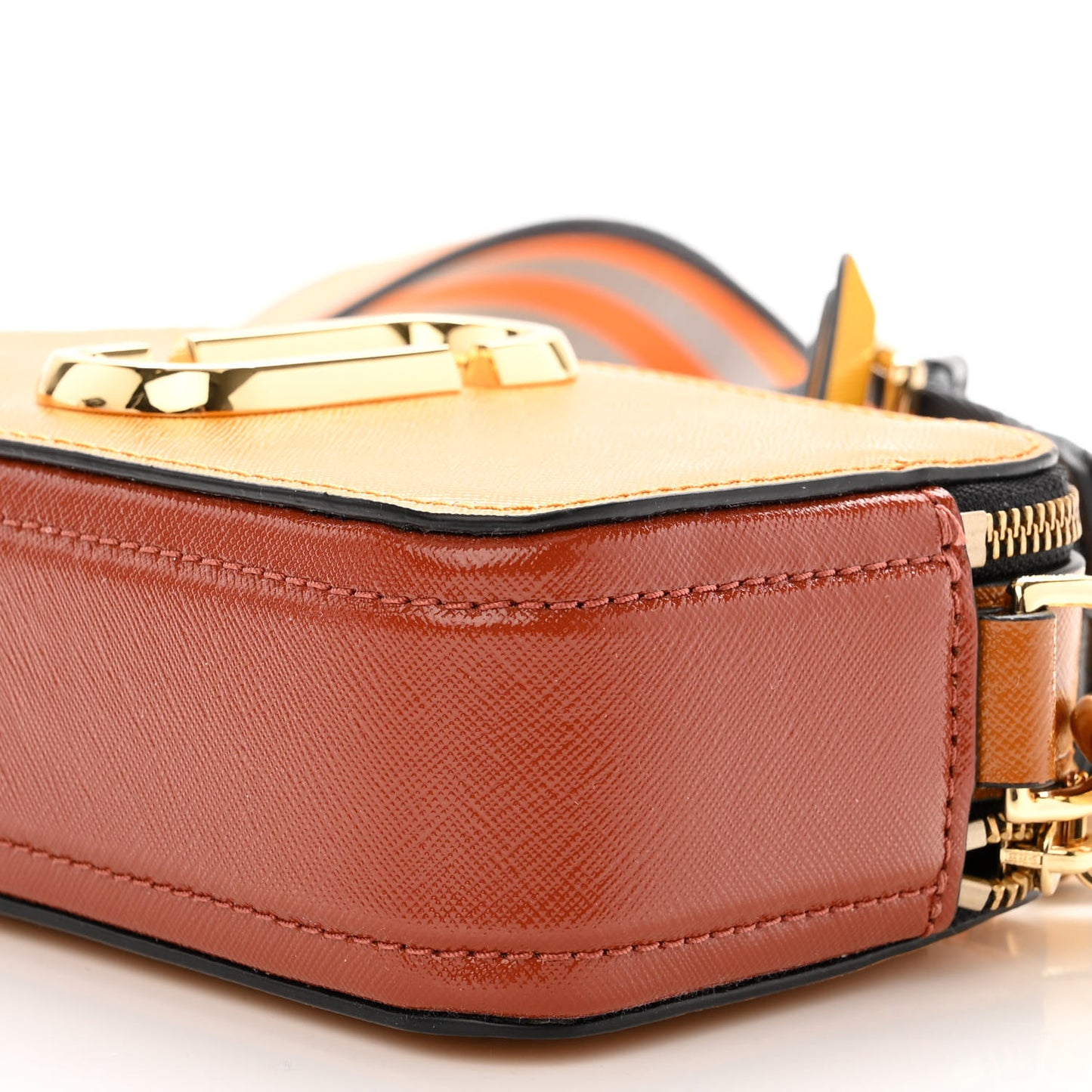 Saffiano Small Snapshot Camera Bag Yellow Multi