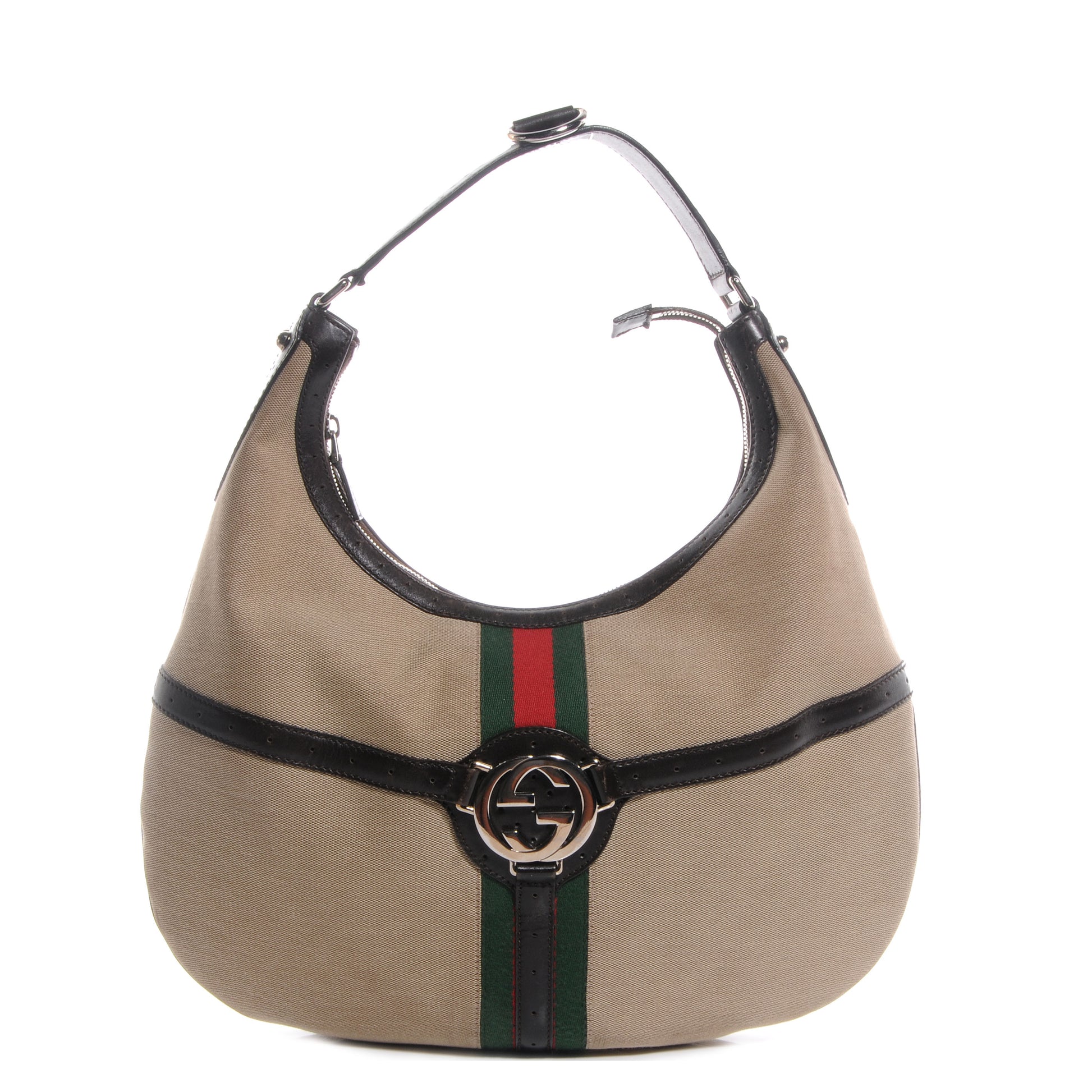 Gucci Canvas Web Reins Hobo 1 of 7
