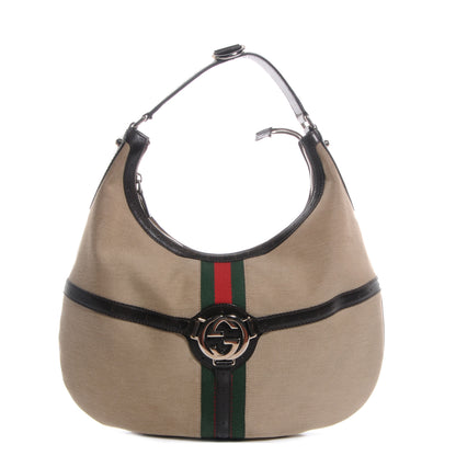 Gucci Canvas Web Reins Hobo 1 of 7