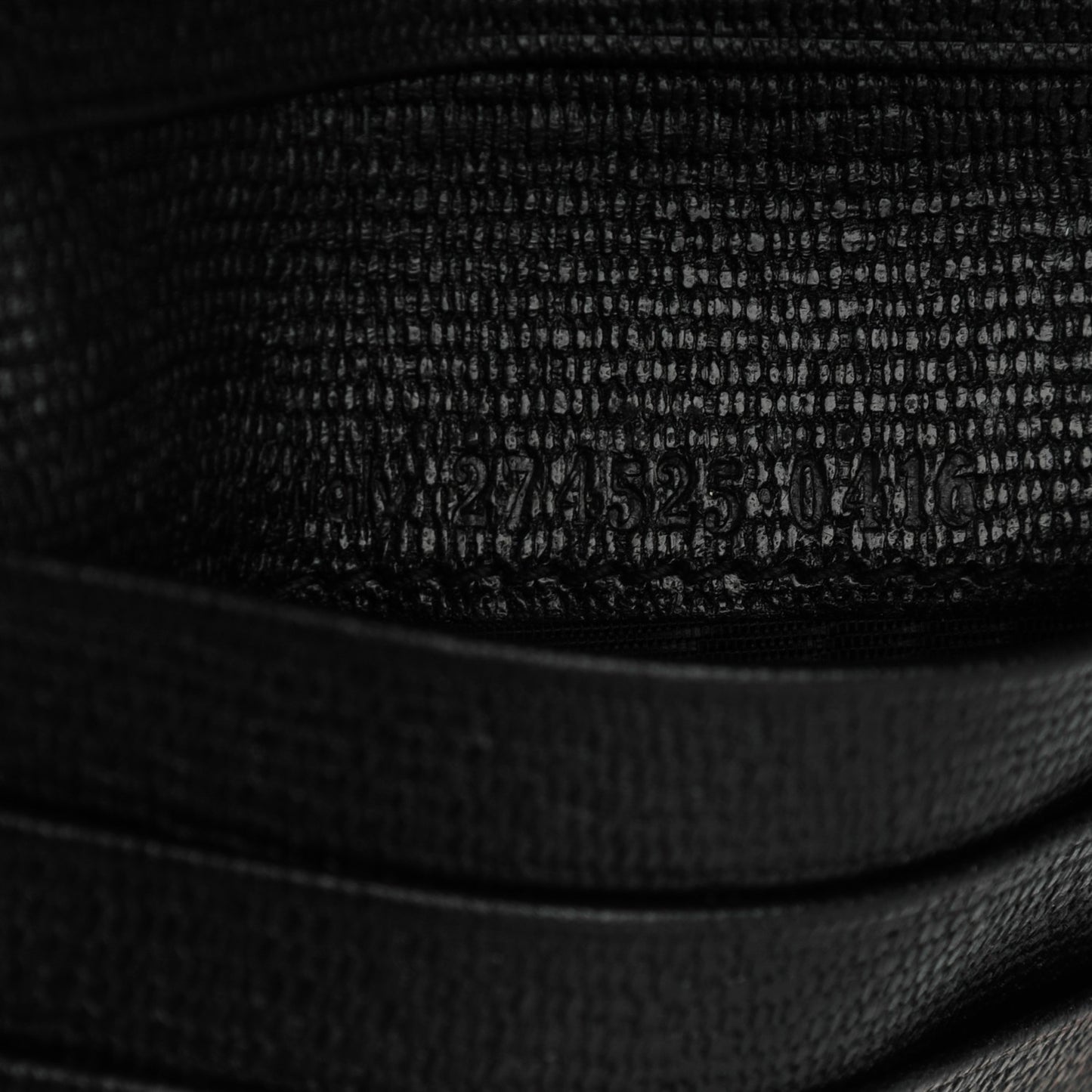 Textured Calfskin Classic Y Ligne Compact Wallet Black