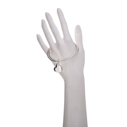 Tiffany Sterling Silver Heart Triple Bangle Bracelet 2 of 6