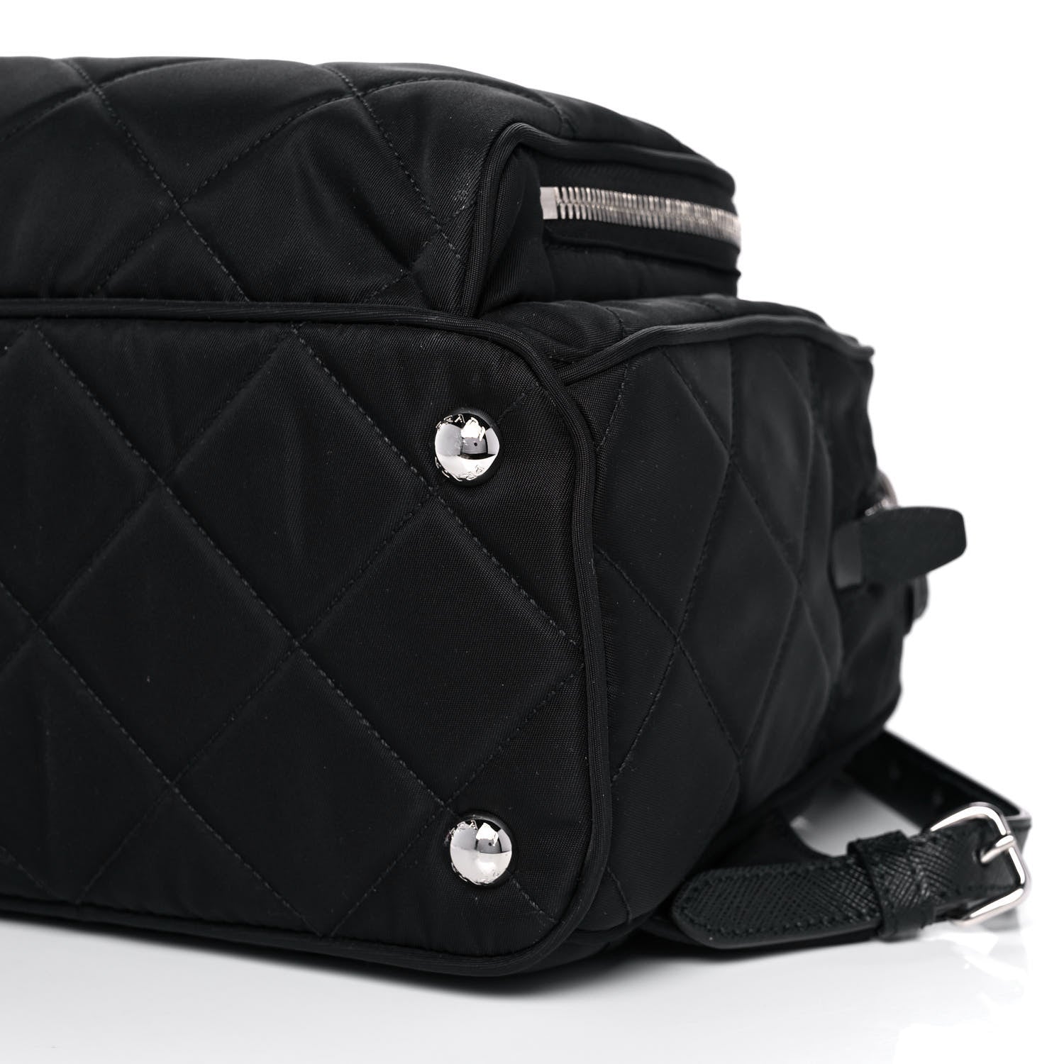 Prada Nylon Tessuto Impuntu Quilted Backpack Black 11 of 11