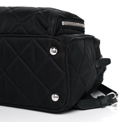 Prada Nylon Tessuto Impuntu Quilted Backpack Black 11 of 11