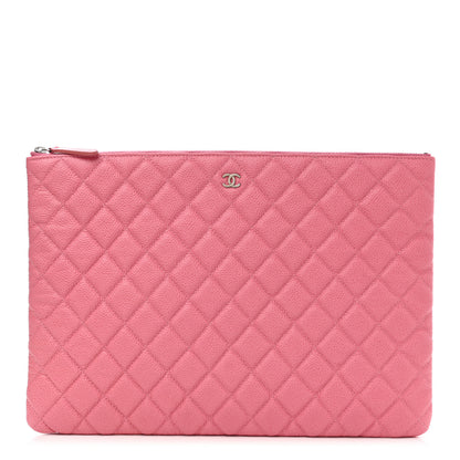 Chanel Caviar Quilted Large Cosmetic Case Rose Pink 1 of 7