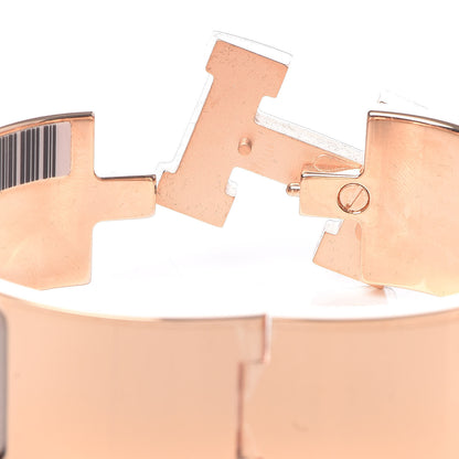 Hermes Enamel Wide Clic Clac H Bracelet PM Marron Glace 6 of 7