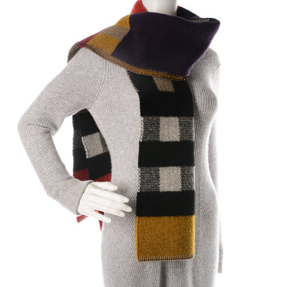 Burberry Wool Cashmere Patchwork Blanket Scarf 2 of 5