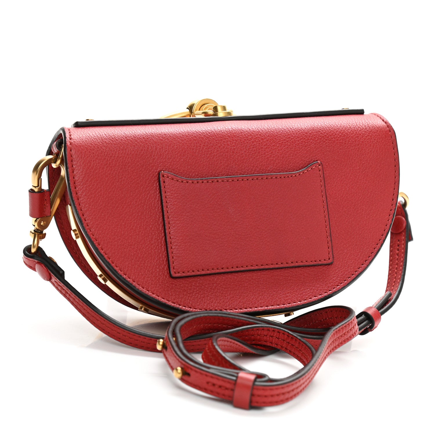 Chloe Calfskin Small Nile Bracelet Minaudiere Bag Dahlia Red 3 of 8