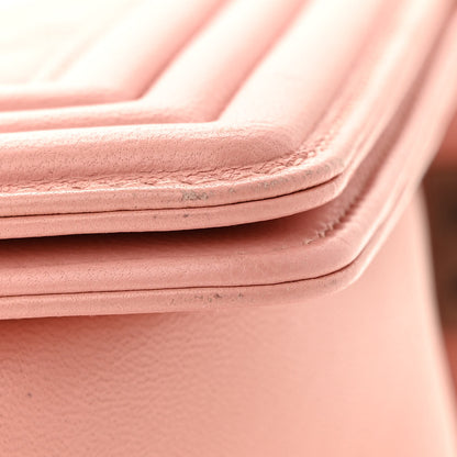 Chanel Lambskin Quilted New Medium Boy Flap Light Pink 11 of 12