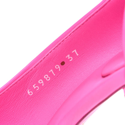 Balenciaga Shiny Soft Calfskin Void D'Orsay 110mm Pumps 37 Fluo Pink 10 of 10