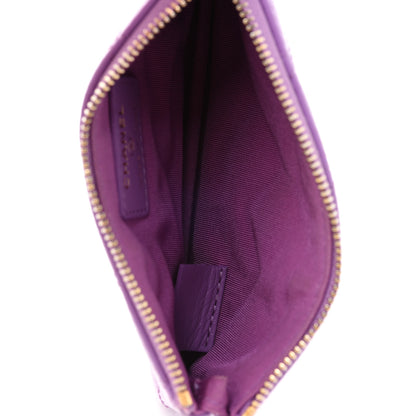 Chanel Patent Quilted Small Cosmetic Case Purple 5 of 9
