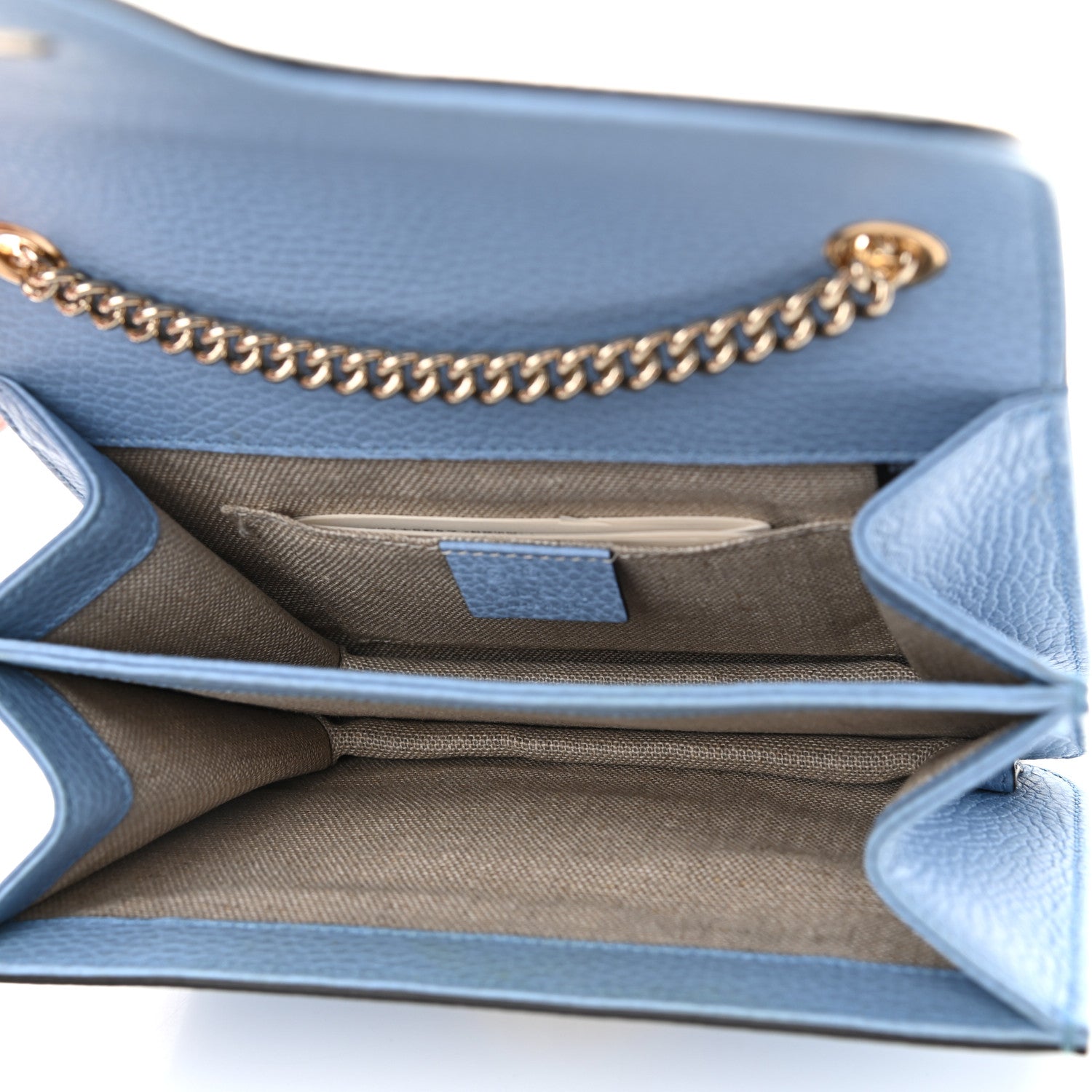 Gucci Dollar Calfskin Small Interlocking G Shoulder Bag Mineral Blue 5 of 12