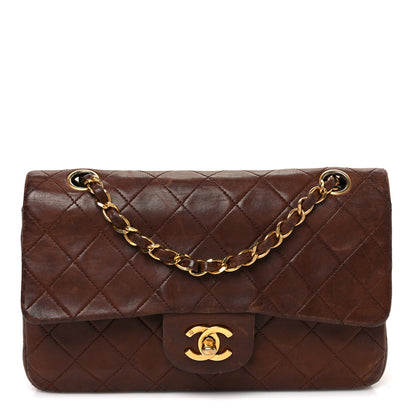 Chanel Lambskin Quilted Small Double Flap Brown 1 of 13